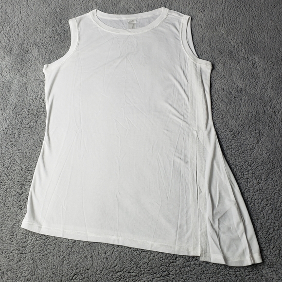 Zuda Z-Luxe Asymmetrical XS White Tank Top - Picture 1 of 5